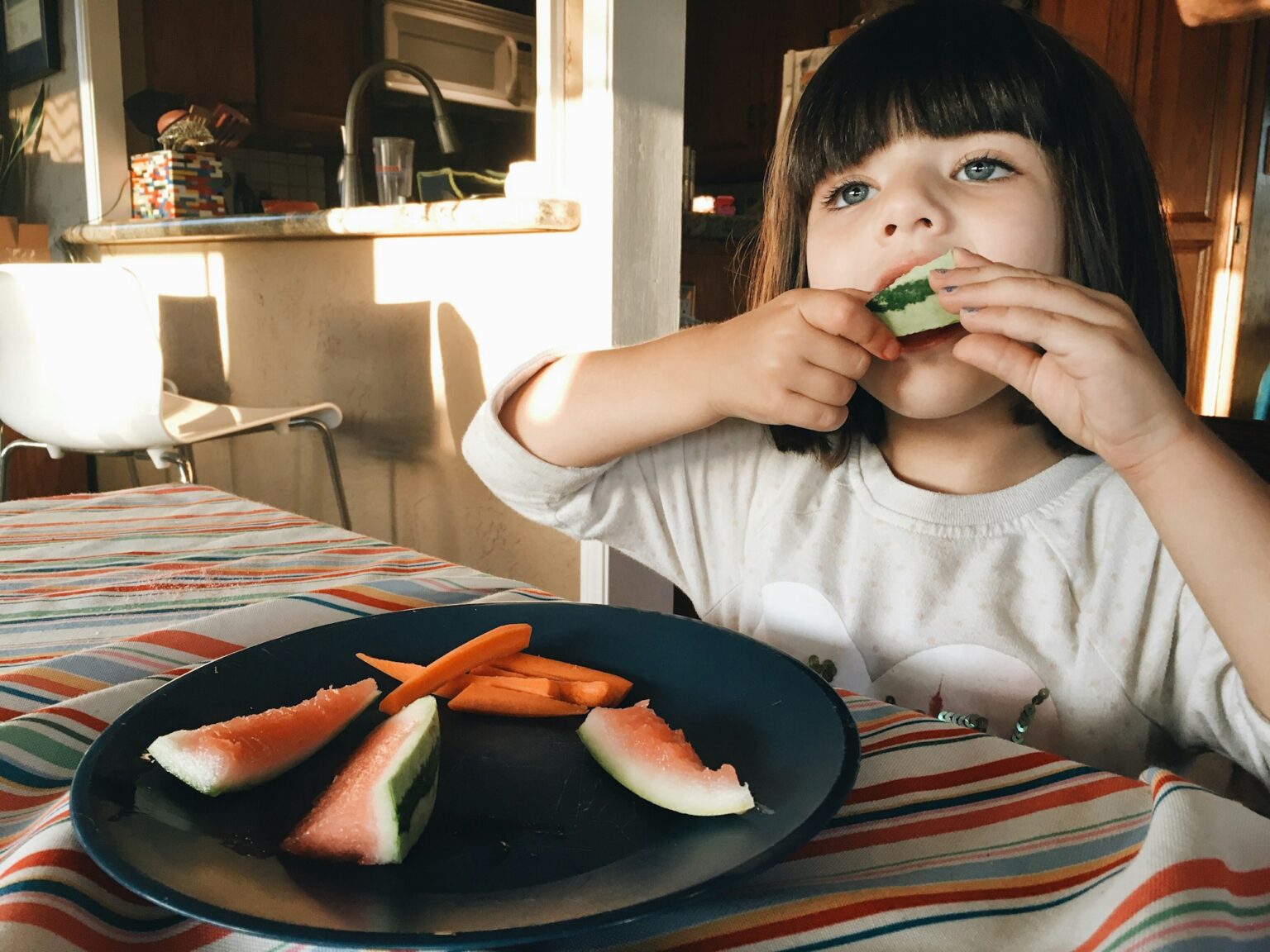 Nutrition and Healthy Eating for Children Watermelon eating kid